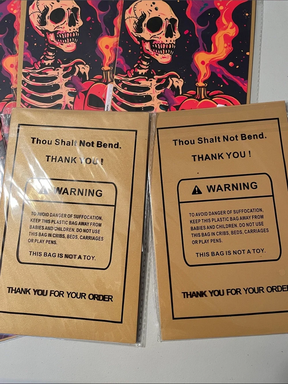 Halloween Skeleton & Jack-O'-Lantern Greeting Cards - Multicolor 9ct New